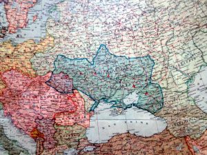 Україна на карті Європи, виданій Українським комітетом у Швейцарії (1916)