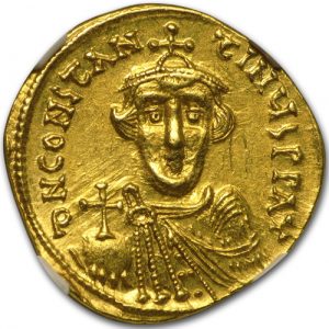 Солид Константа ІІ, чеканенный в 641– 646 гг.