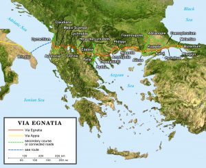 Карта-схема Via Egnatia.