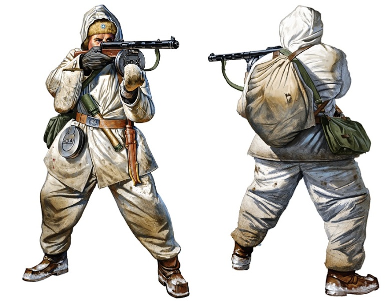 Фінський піхотинець під час розвідувальної місії, грудень 1939 © Johnny Shumate